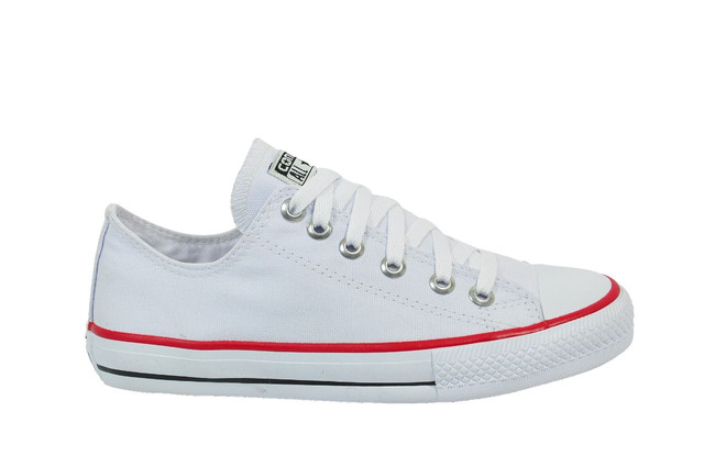 all star branco de lona