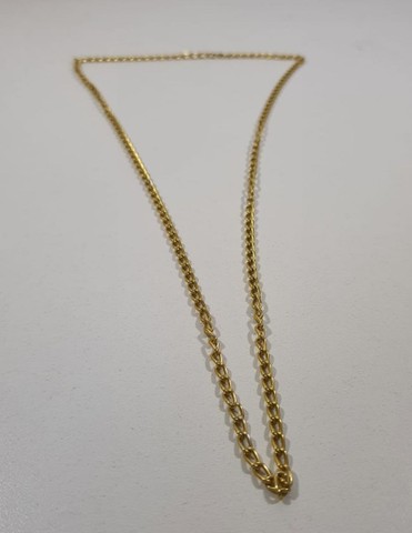 Corrente Cadeado Fina Dourada - Foto 2