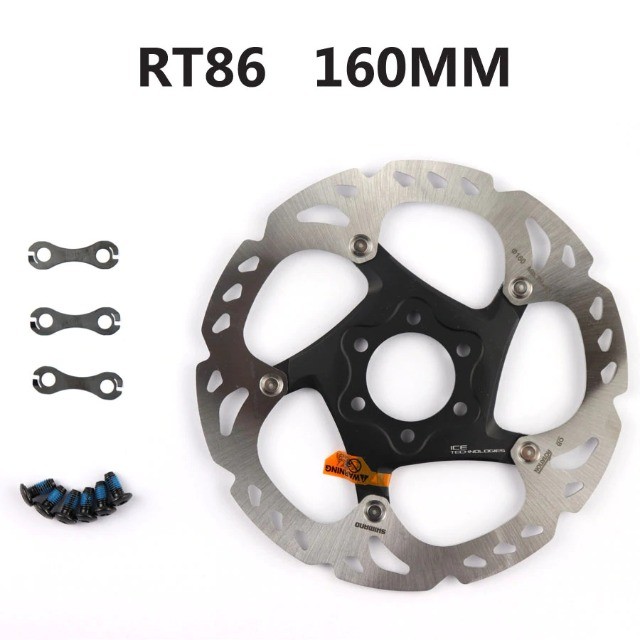 Par de Disco de Freio Shimano RT86 160 e 180mm Ice Tech - Foto 3