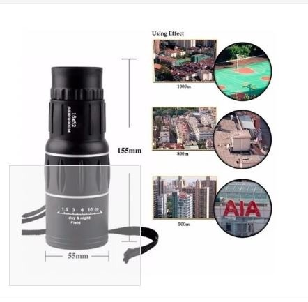 Binóculo Monóculo Zoom 16x52 Lente Aumento Tático Profissional - Foto 2