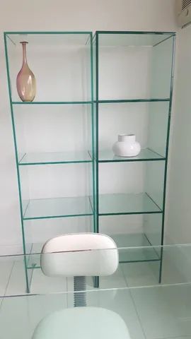 Estante de vidro incolor- 250,00 - DESMONTADA