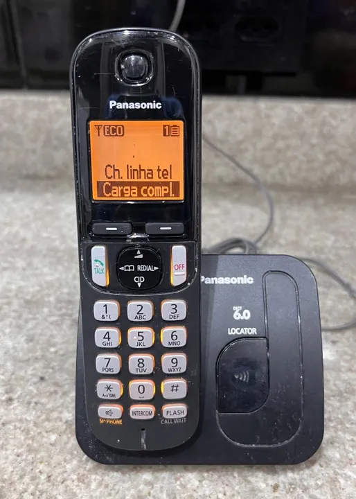 Telefone Panasonic Sem Fio Com Identificador De Chamadas