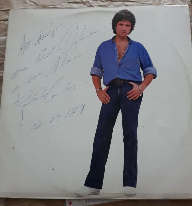 Vinil Roberto Carlos autografado 