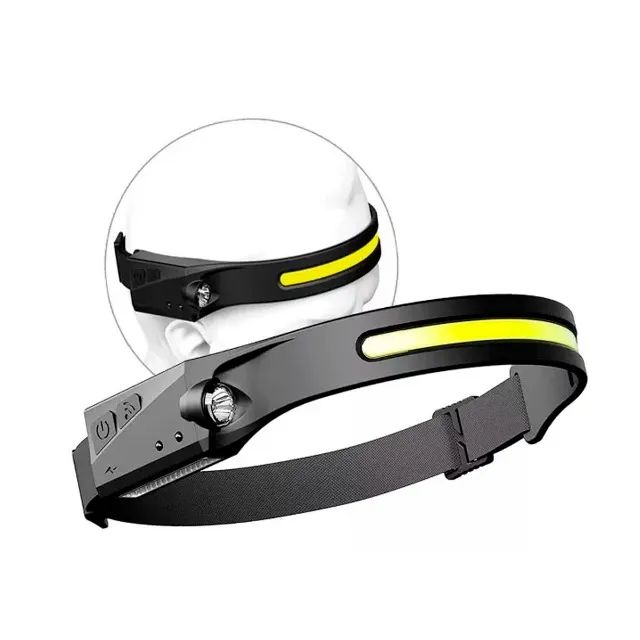 Lanterna Led Cabeça Com Sensor de Movimento Recarregável USB - Foto 5