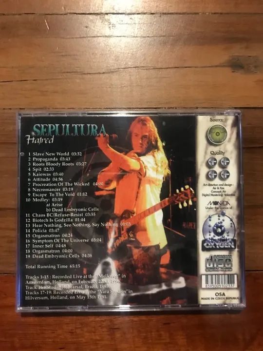 Sepultura - CD Bootleg - Hatred - Roots Tour - Foto 3