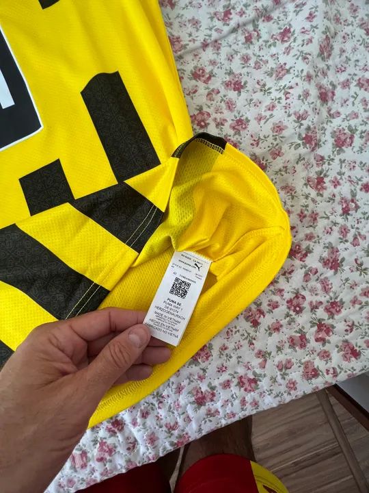 Camisa Borussia Dortmund 1&1 - Tamanho M - Unissex - Foto 5