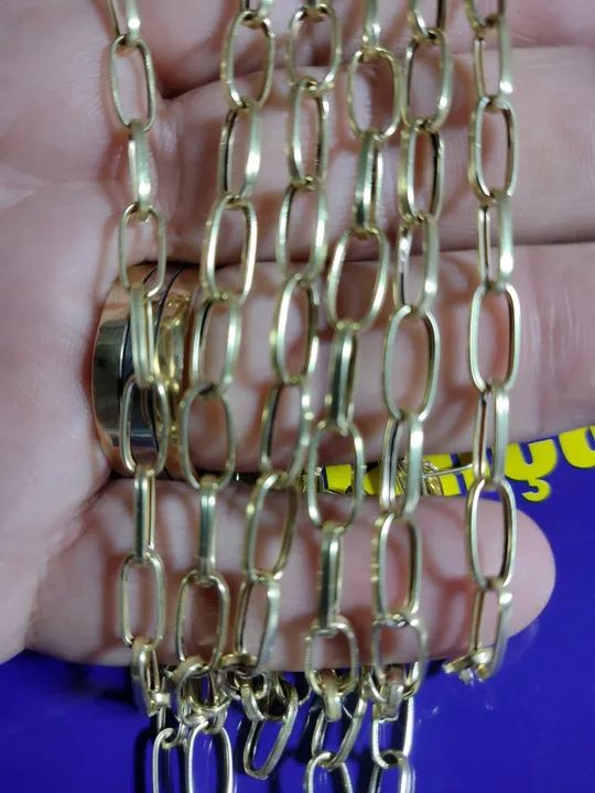 Corrente de Ouro 18 kilates 11,40 Gramas 60 Cm 13,40 Gramas 65 Cm 16.40 Grs 70 Cm 5.5 mm  - Foto 2