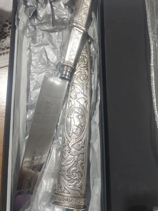 Faca Gaúcha Adaga Churrasco Esp A Prata Corneta - Foto 4