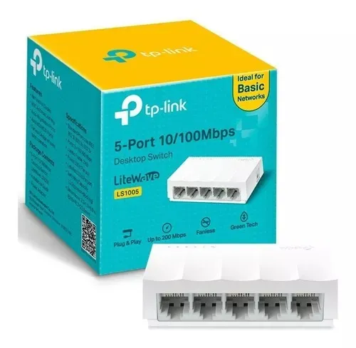 Switch 5 Portas Tp-Link Fast 10/100Mbps Ls1005 Smb Branco - Loja Natan abreu