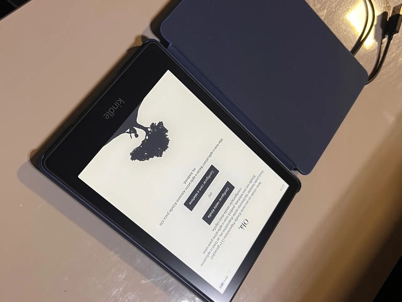 Nunca usado! Kindle Paperwhite 11ª Geração com capinha - Novo