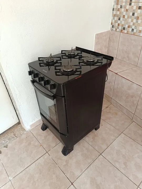 Fogão 4 bocas preto  - Foto 5