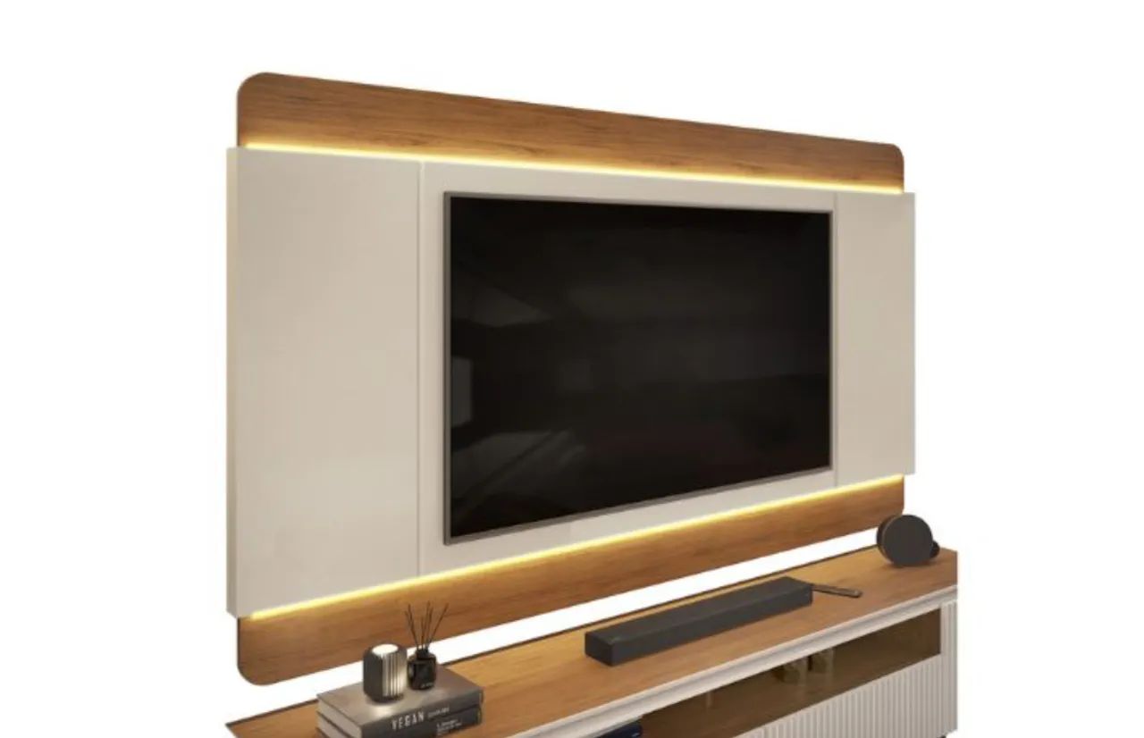 Rack para TV moderno com design elegante e LED r54 - Foto 3