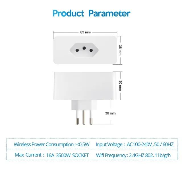 Tomada Inteligente Wifi Smart 16a App Alexa Google Home
