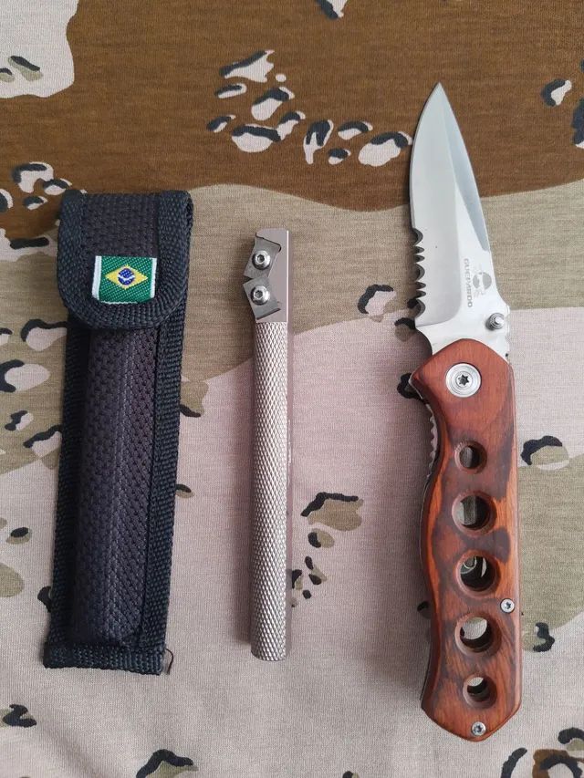 Canivete Guepardo + Amolador/Afiador Nautika