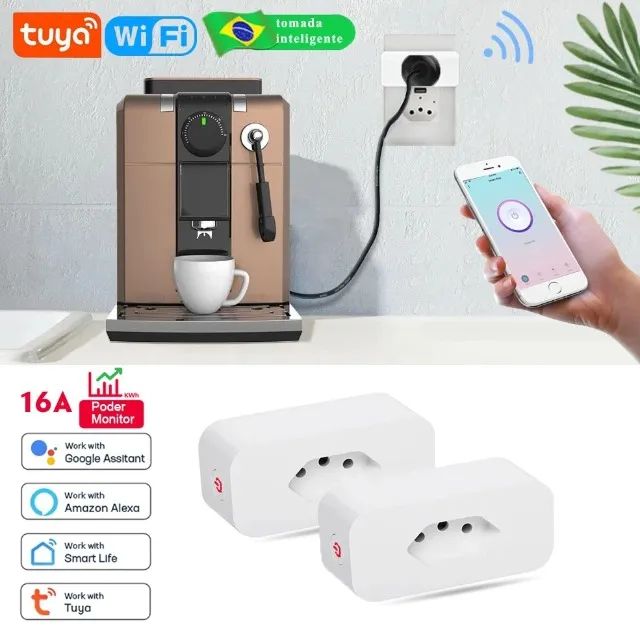 Tomada Inteligente Wifi Smart 16a App Alexa Google Home - Foto 3