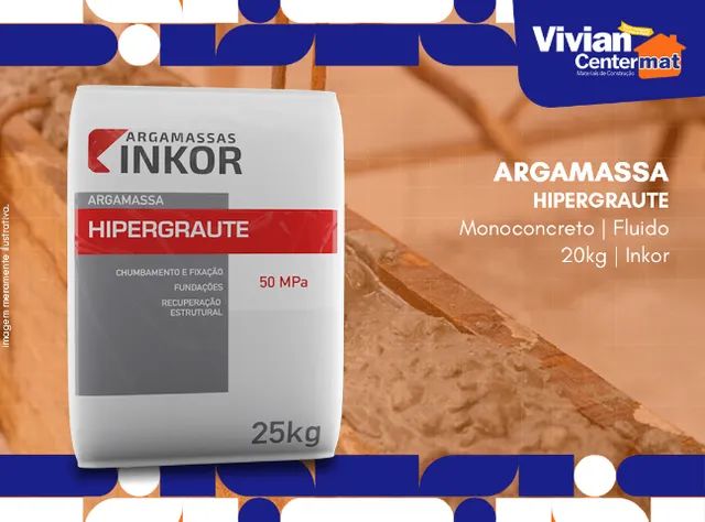 Argamassa Hipergraute Monoconcreto 20kg Inkor