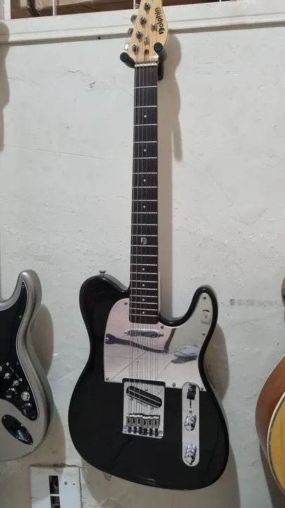 Guitarra Elétrica Dolphin Telecaster Escudo Espelhado Cromado