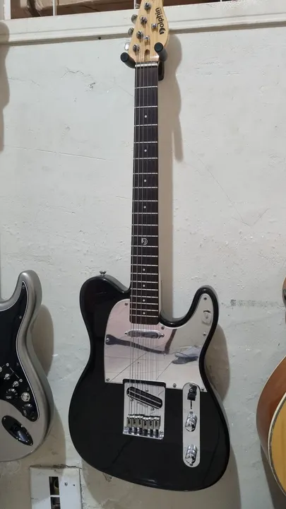 Guitarra Elétrica Dolphin Telecaster Escudo Espelhado Cromado