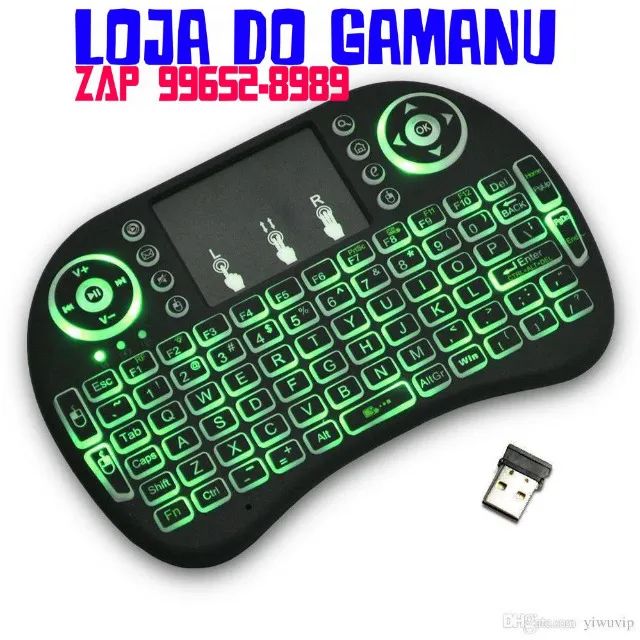 Mini Teclado Mouse Usb Wireless Touch Game Smart Tvbox Pc