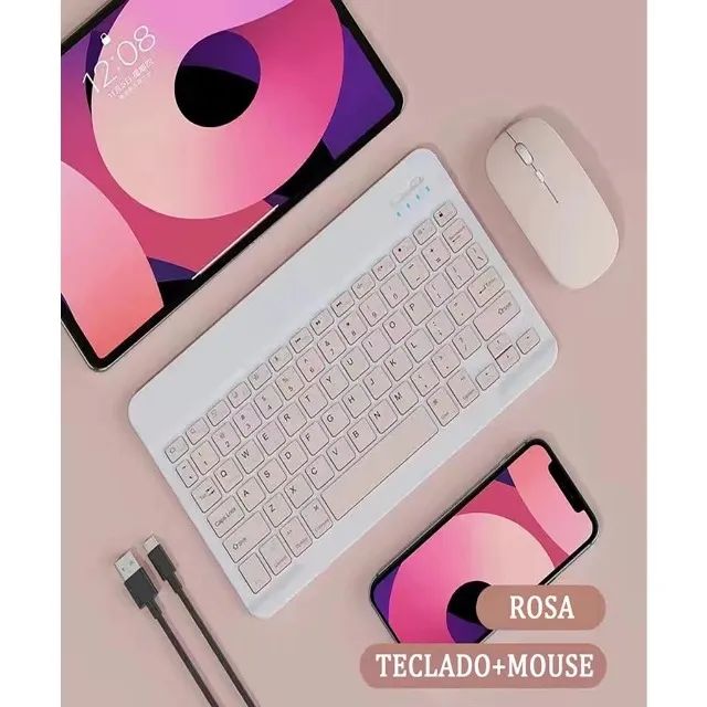 Kit Teclado com Mouse Sem Fio - Foto 3