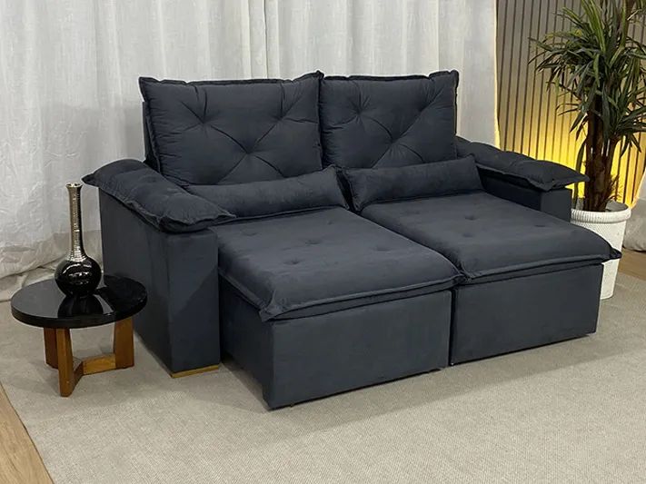 Sofá Retrátil Reclinável 1,80m Premium a32 - Foto 2