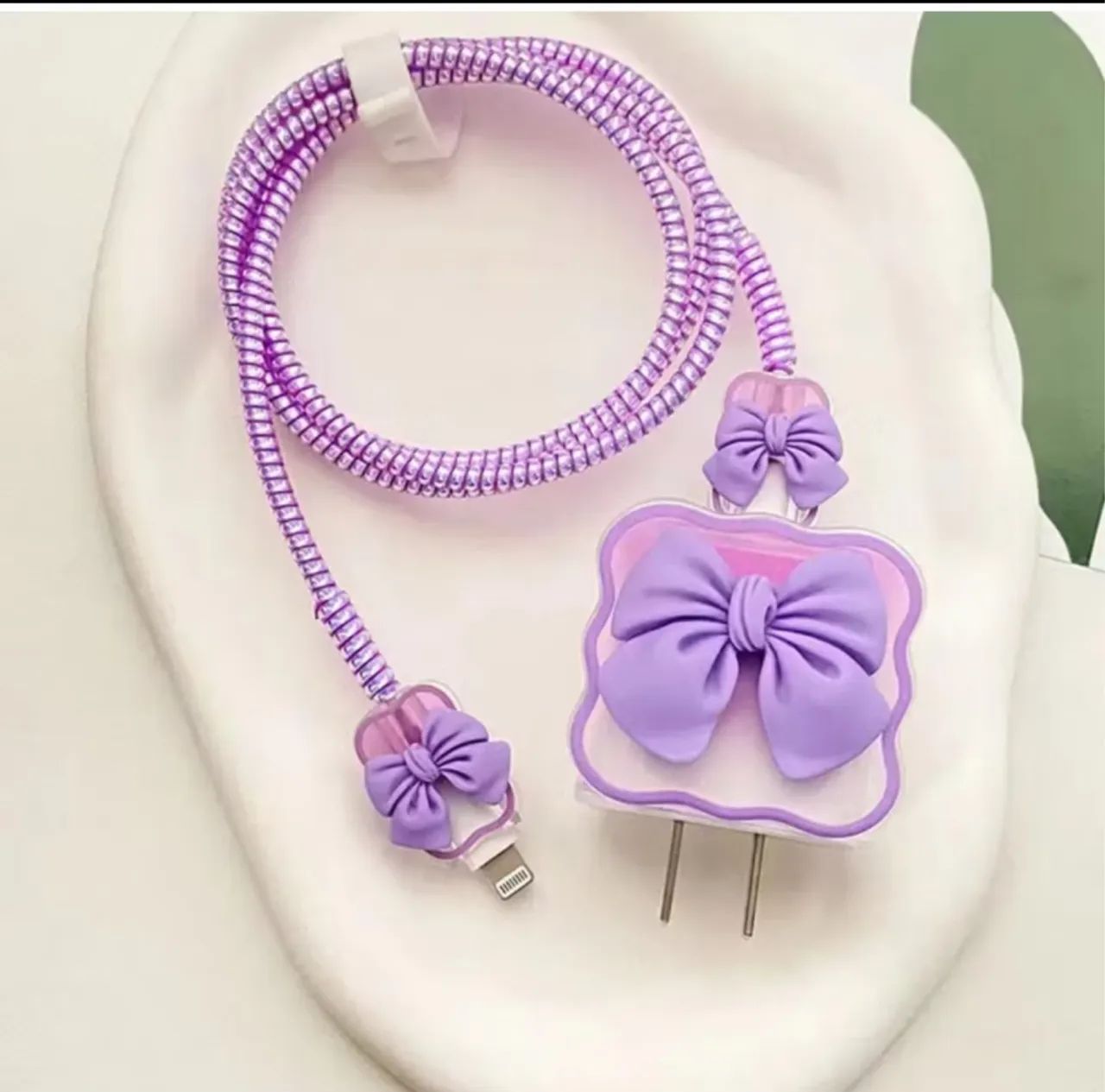 Carregador e Cabo Glitter Rosa - Charmoso e estiloso! - Foto 5