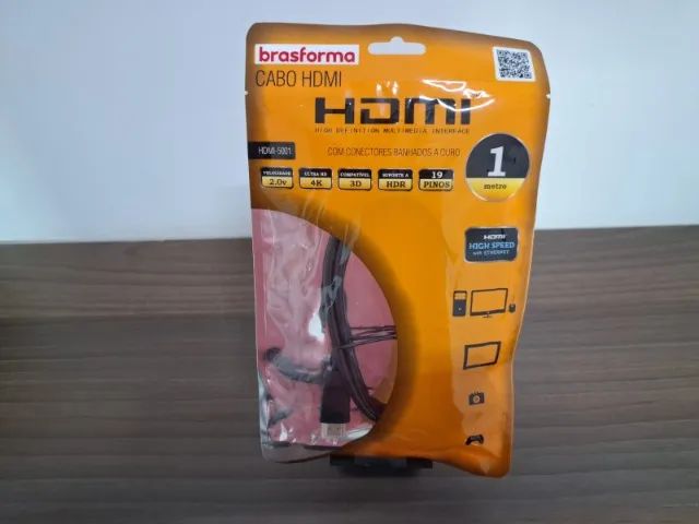Cabo HDMI - NOVO, 1metros, 4k, 19 Pinos