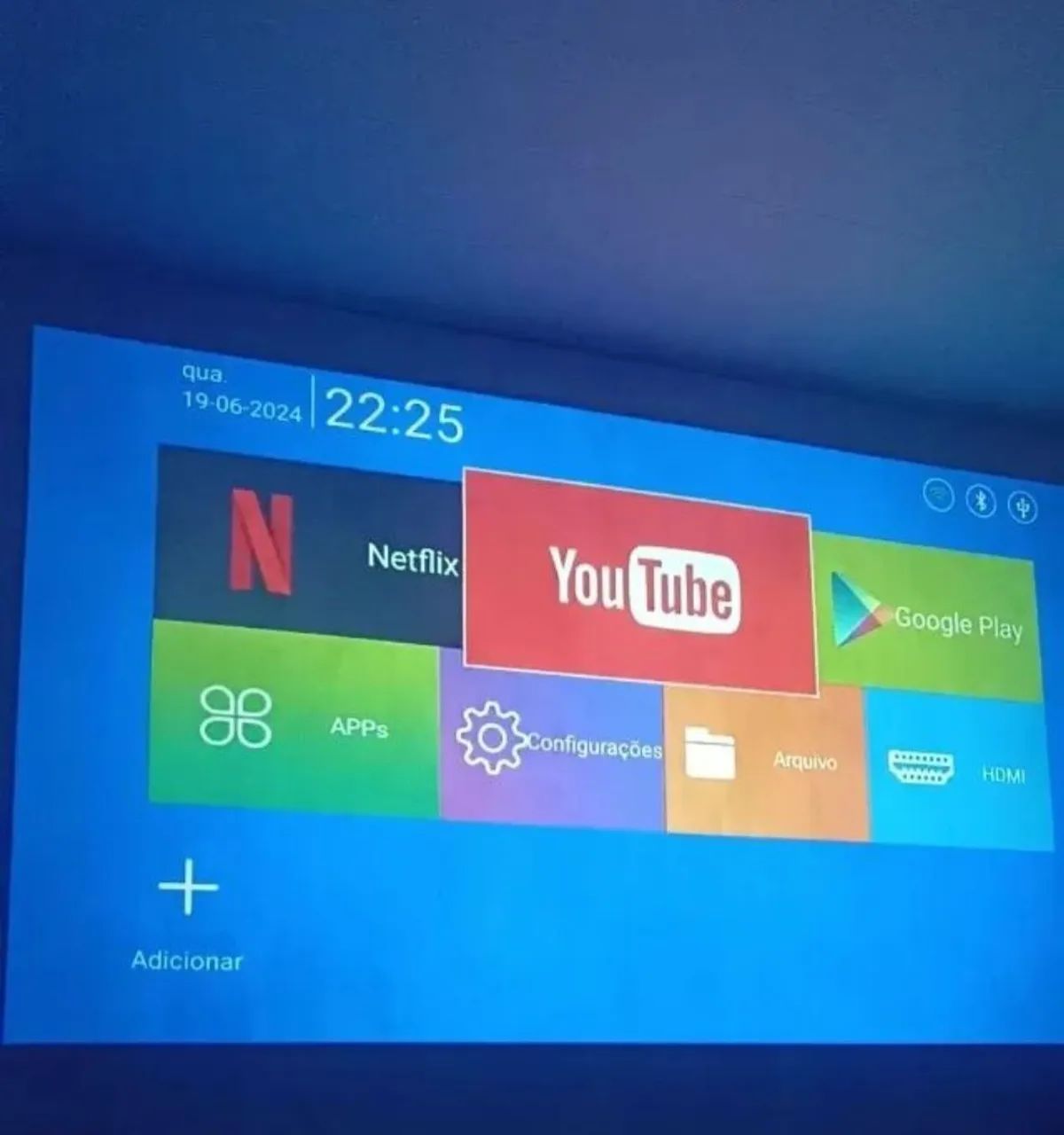 Projetor 4K FullHD 1080p com Wi-Fi, Bluetooth, HDMI, Netflix - Foto 3