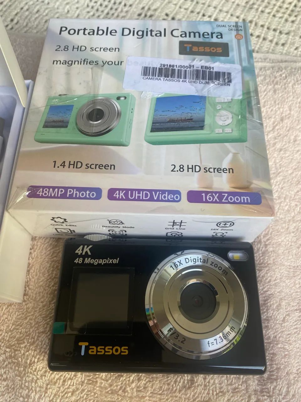 Câmera Digital 4k 48mp Hd, Tela Dupla, Zoom 16x, Foco Automá - Foto 4