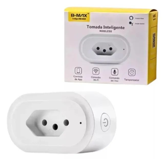 Tomada Inteligente Wireless App Wifi Bmax Bm-8690 Google Home Alexa