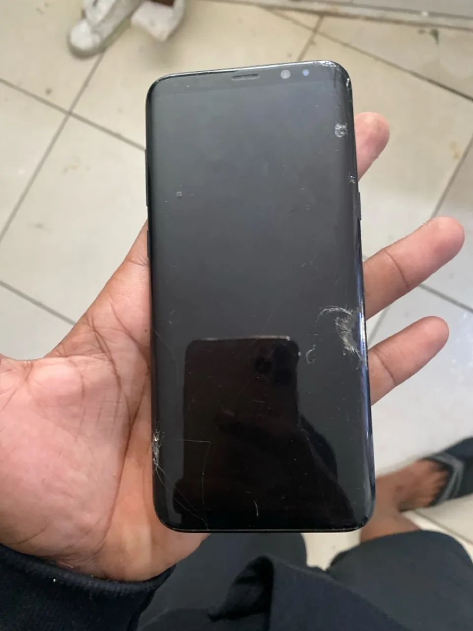 Samsung s8 edge plus - display queimado 