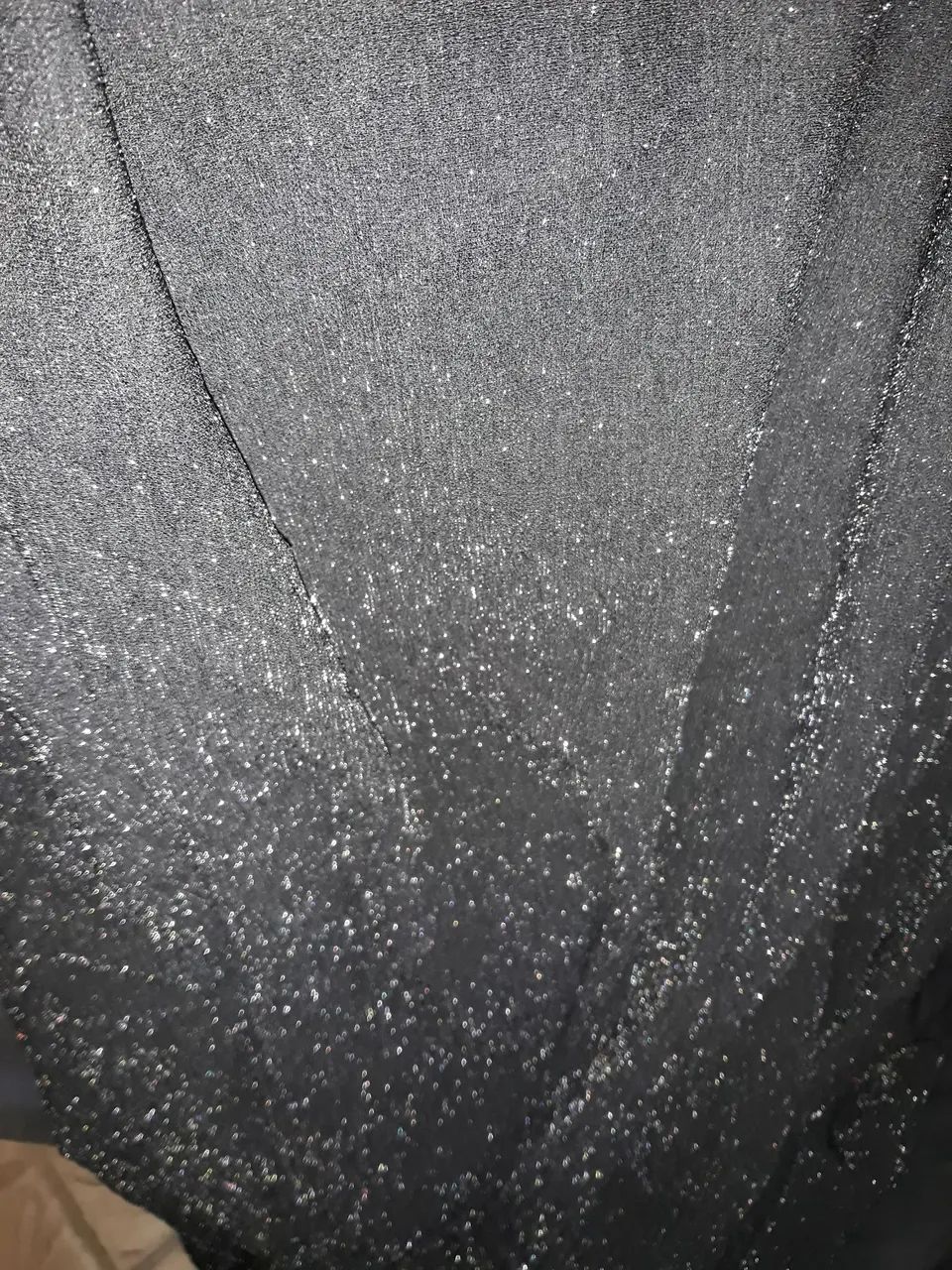Tecido preto com brilho para artesanato - Foto 4