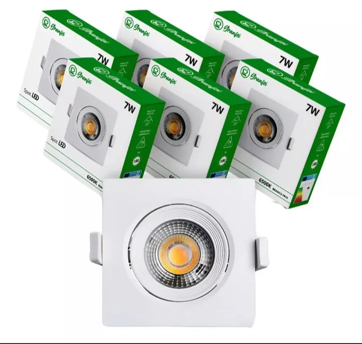 Lâmpadas LED Embutidas 7W - Kit com 6 Peças