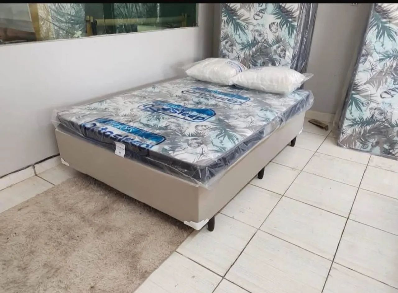 Colchão casal D20 + base travesseiro grátis 
