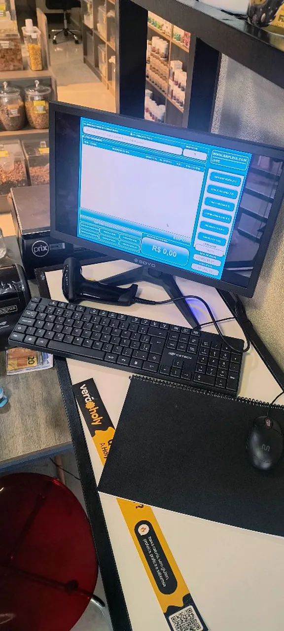 Computador para PDV Completo com Monitor e Leitor de Código de Barras
