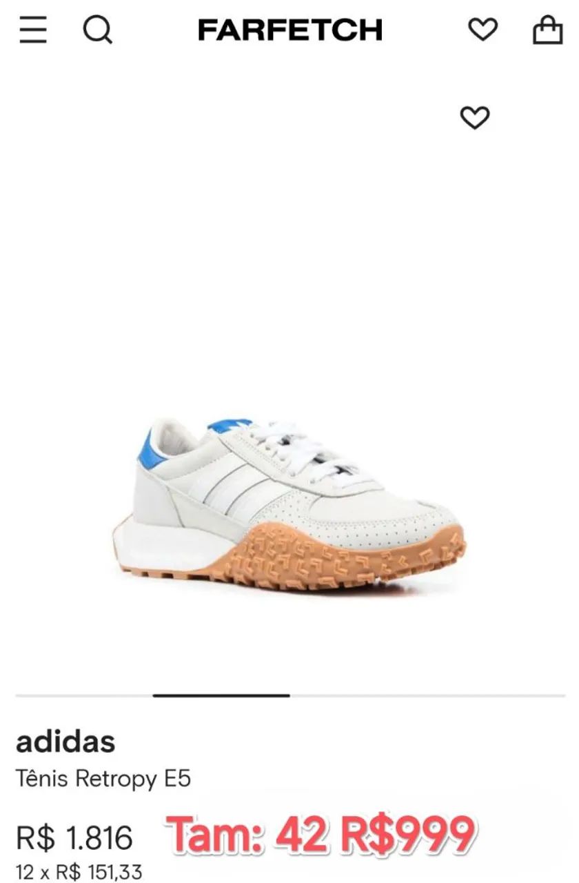 Adidas - Bege e Azul - Foto 5