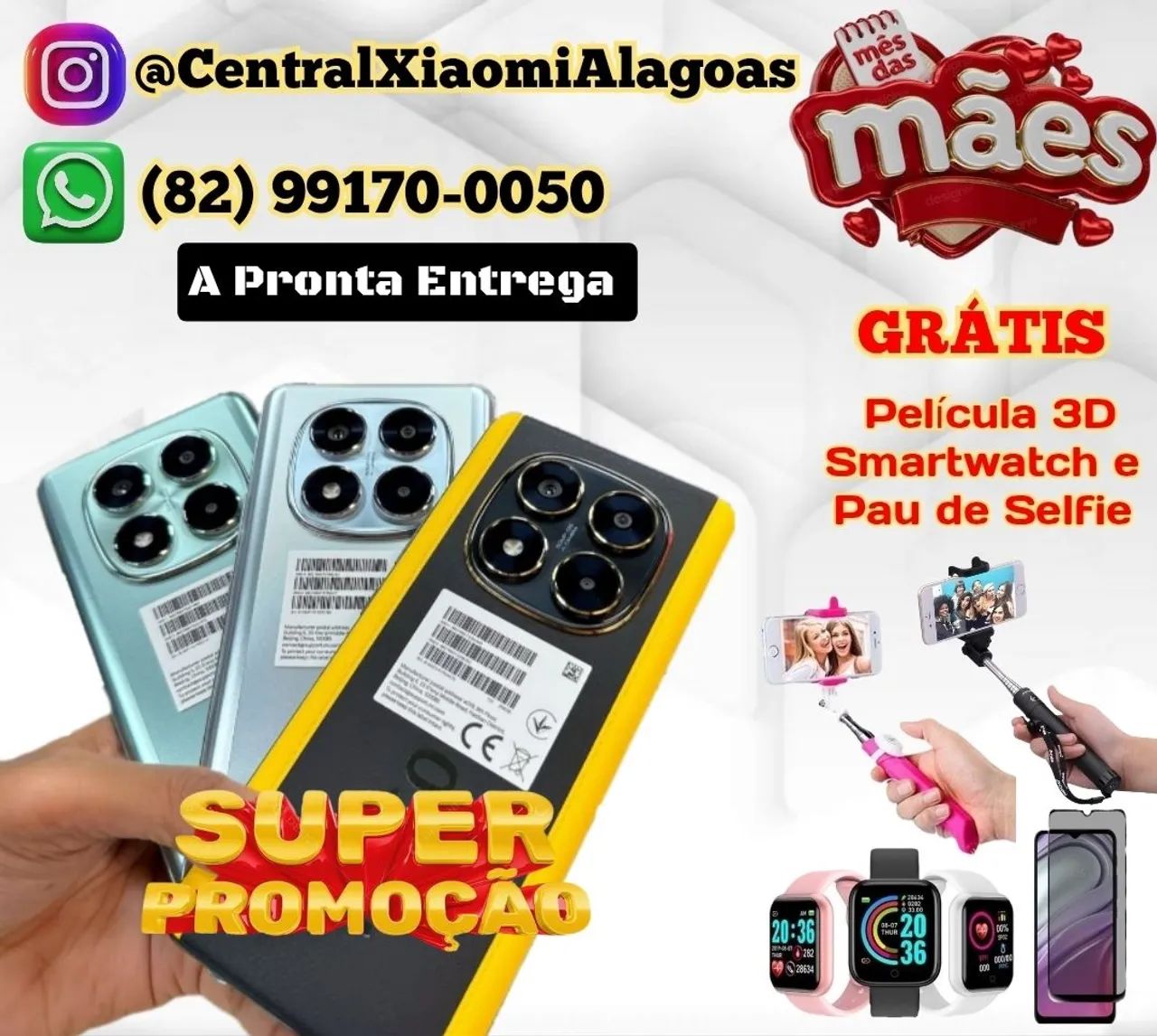 XIAOMI POCO X7 PRO E MODELOS A PARTIR DE: 610,00 PROMOÇÃO ESPECIAL MÊS DAS MÃES  - Foto 5