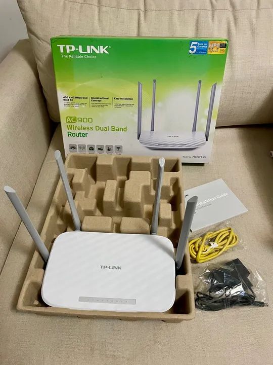 Roteador Wireless Dual Banc Ac900 Archer C25 Tp-Link Completo. Na Caixa. - Foto 3