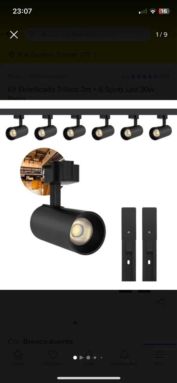 Kit Trilhos eletrificados com Spots