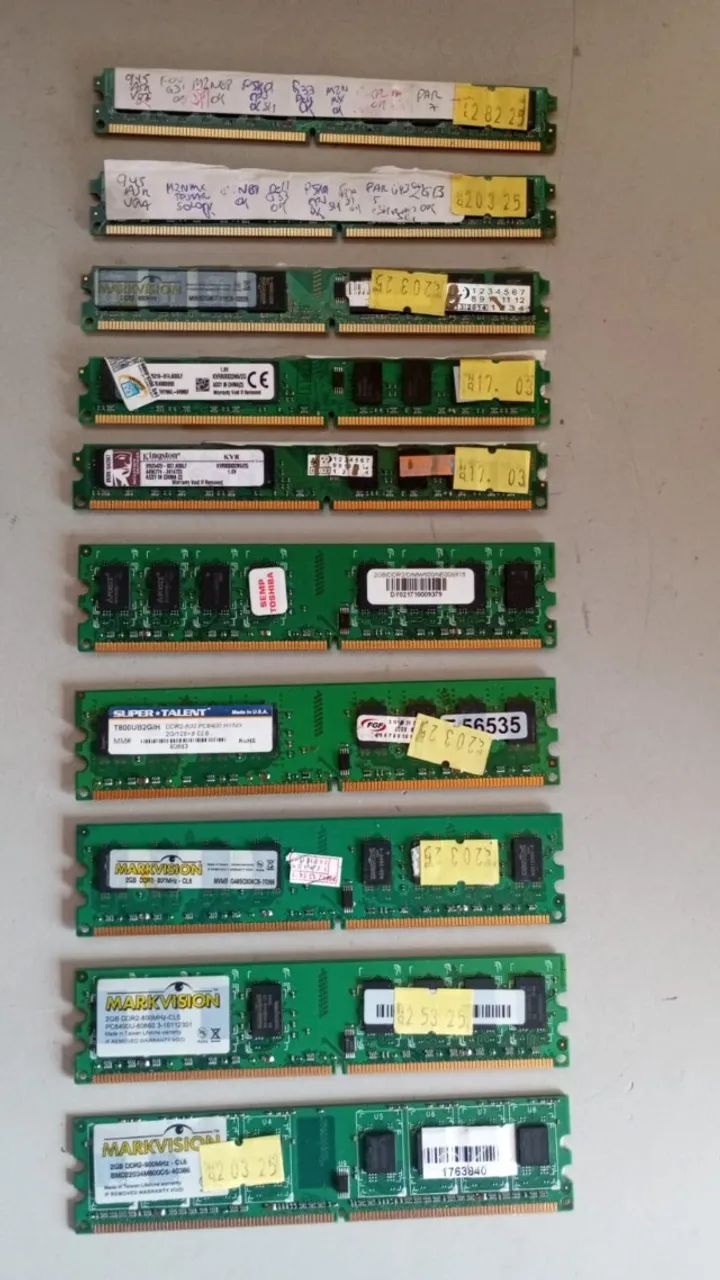 Memória RAM PC 2gb ddr2 667/800 Mhz (usado) atendimento diferenciado , apenas R$9 cada