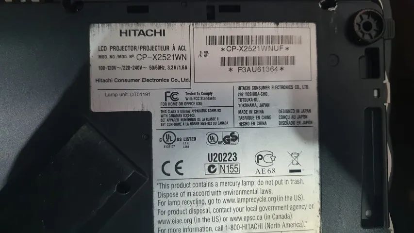 350Projetor Hitachi CP-X2521WN - Foto 6