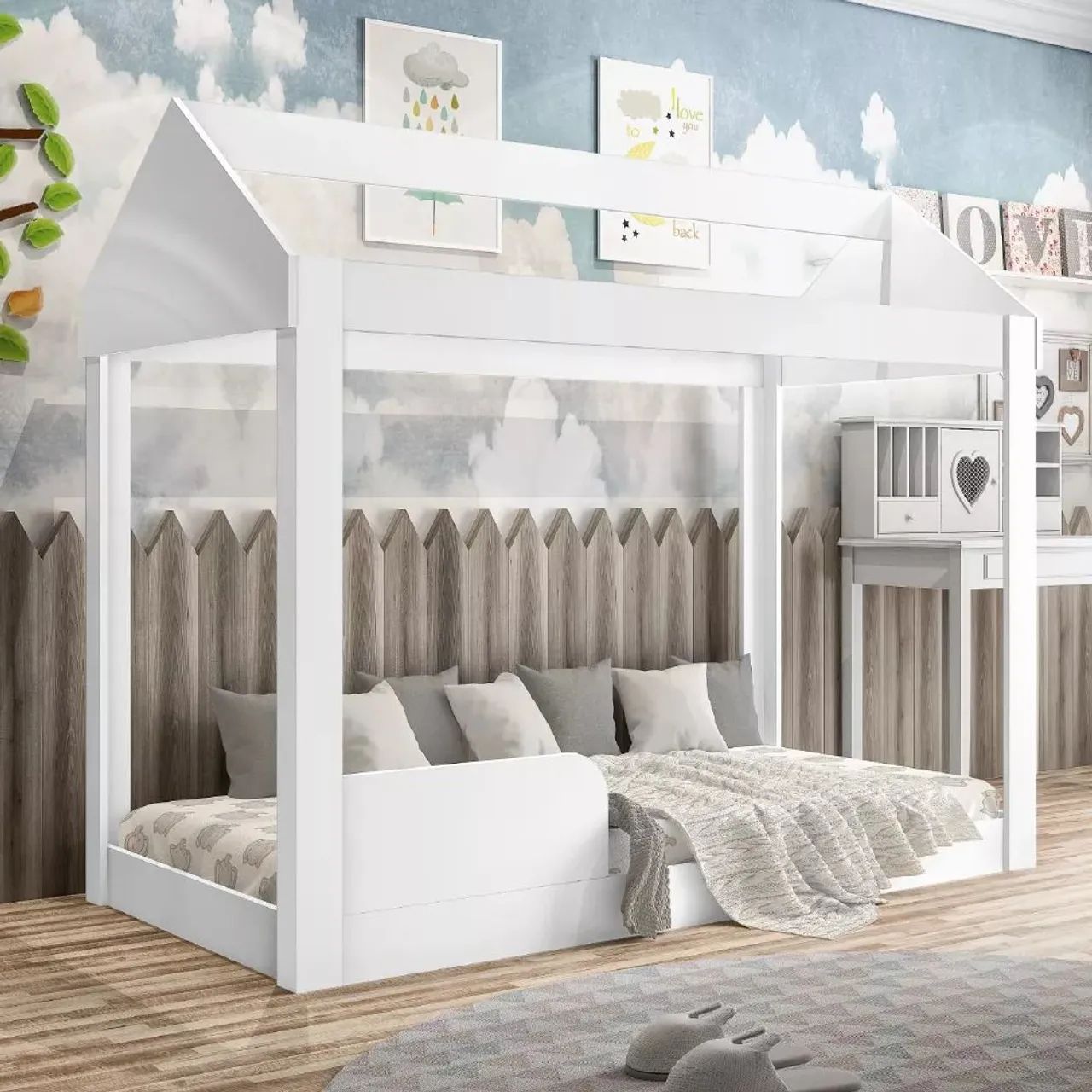 MINI CAMA MONTESSORIANA CASINHA COM OU SEM O COLCHÃO  - J&A MÓVEIS 