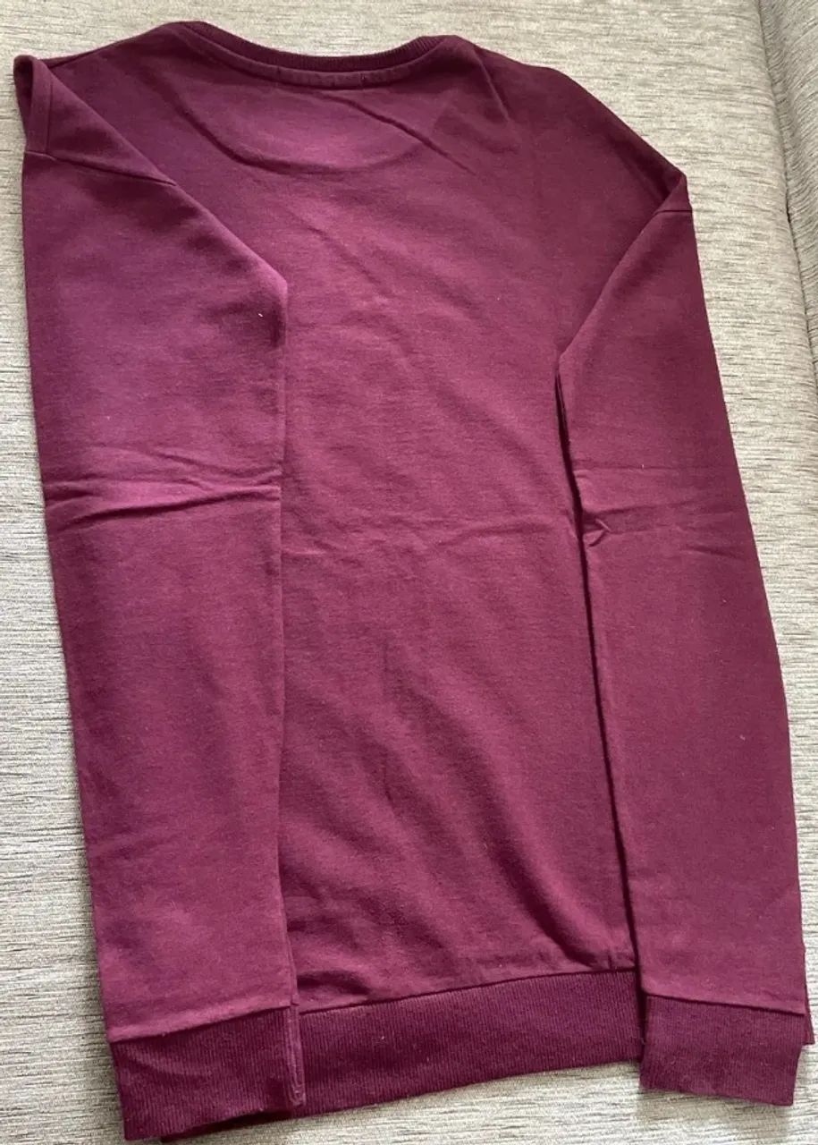 Blusa de Moleton Grená, Tamanho P - Foto 3