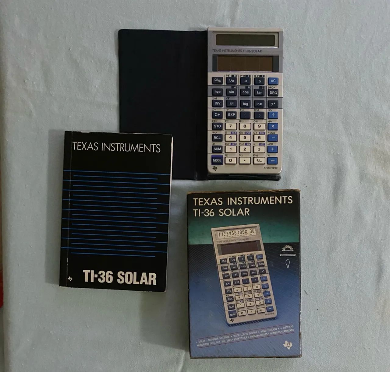 Calculadora científica Texas Instruments TI-36 Solar (Com manual de instruções e Caixa)