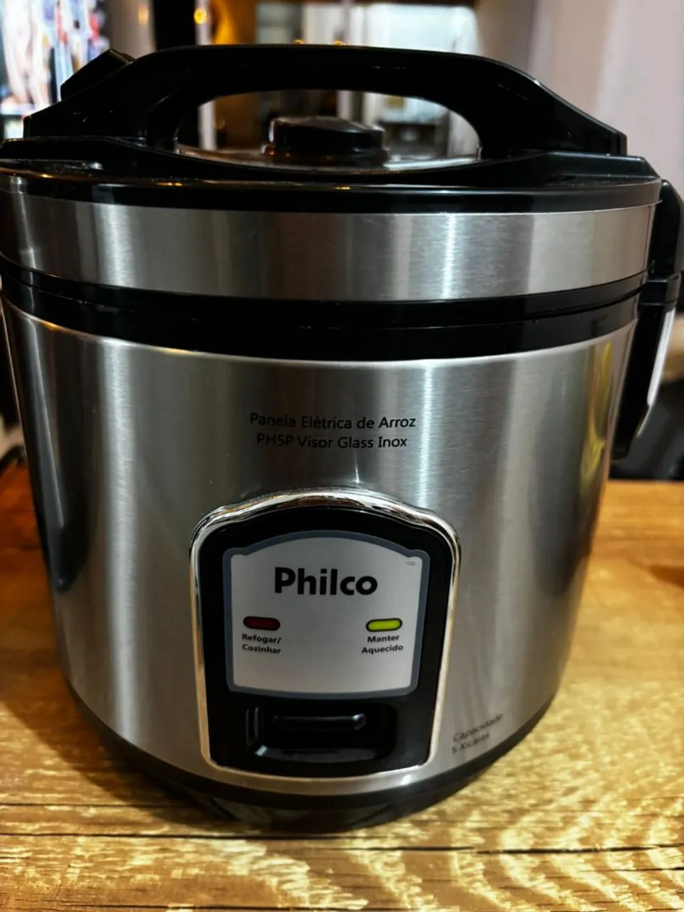 Panela Elétrica de Arroz Philco PHSP Visor Glass Inox 110V