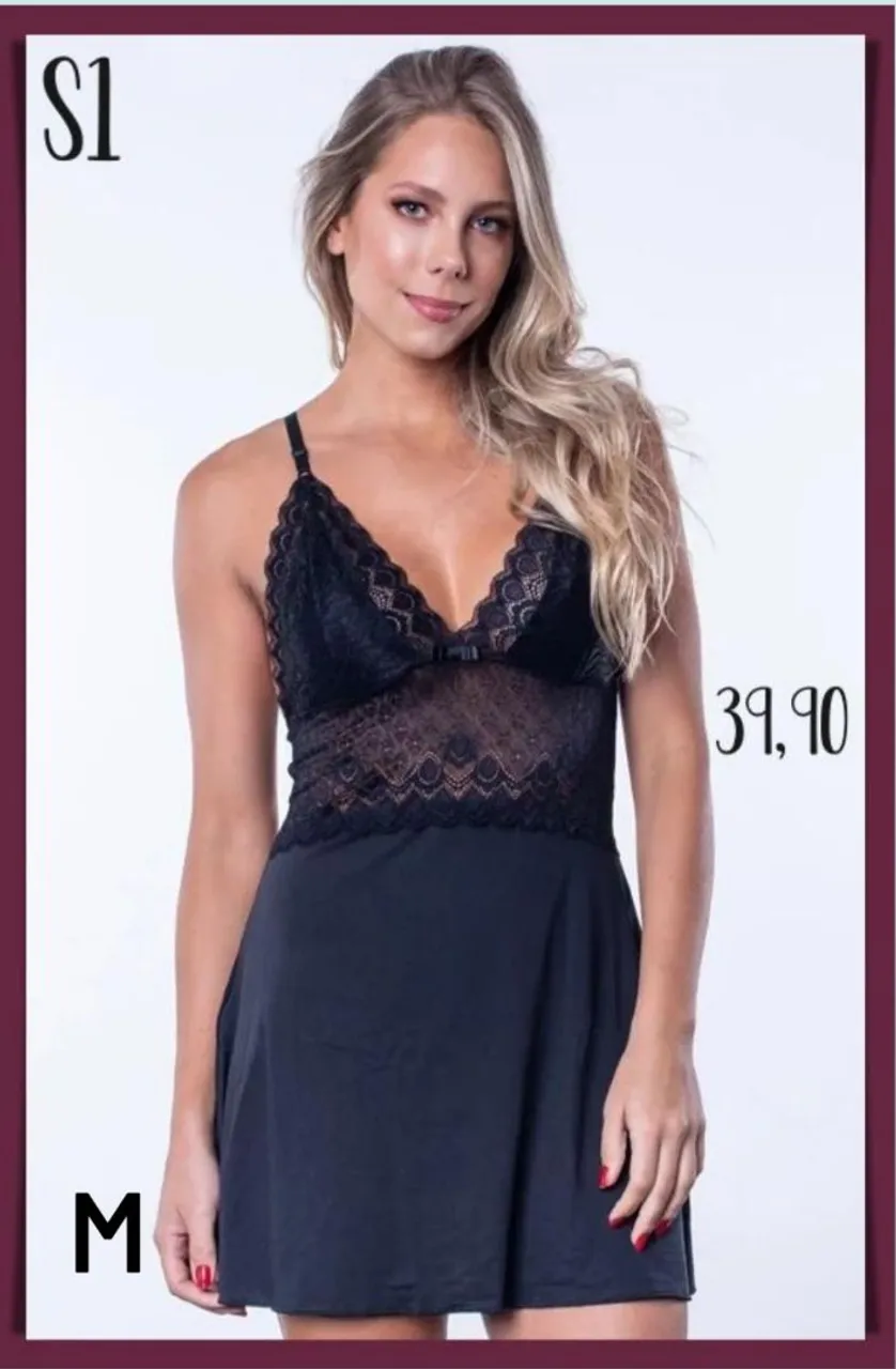 Camisola de Renda Elegante e Confortável