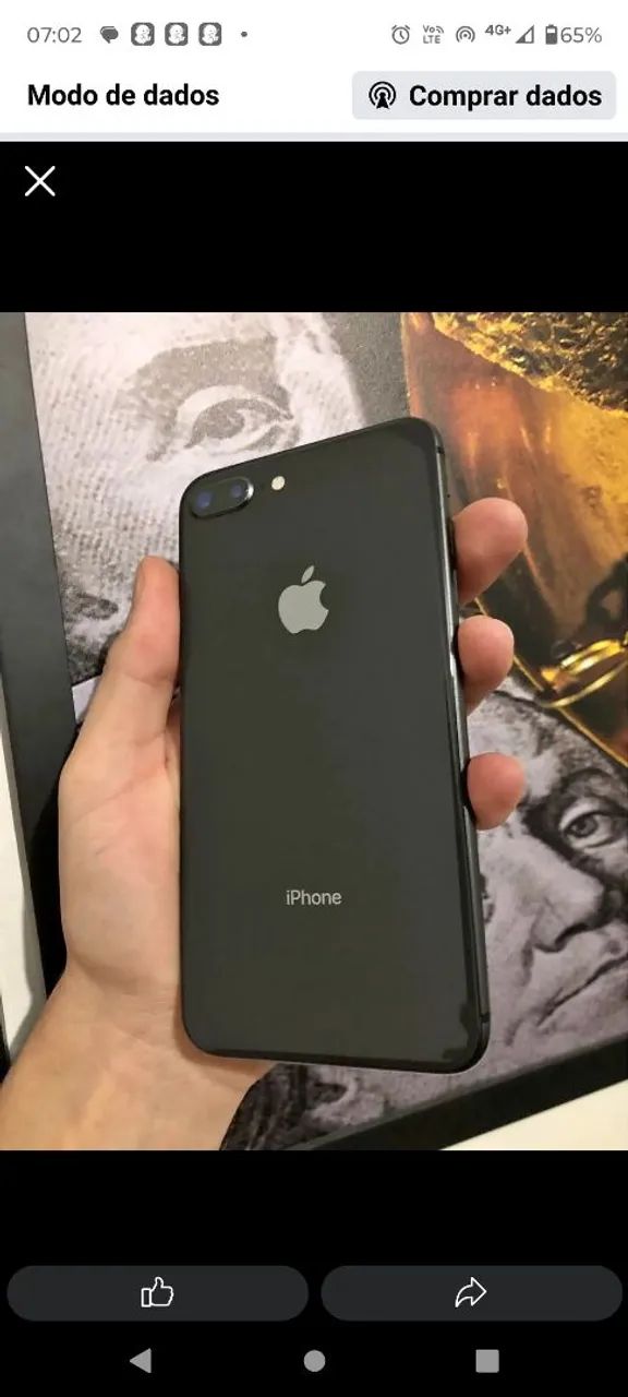 iPhone 8 PLUS de 64 gb biometria ok saúde da bateria 100% sem trincado - Foto 5