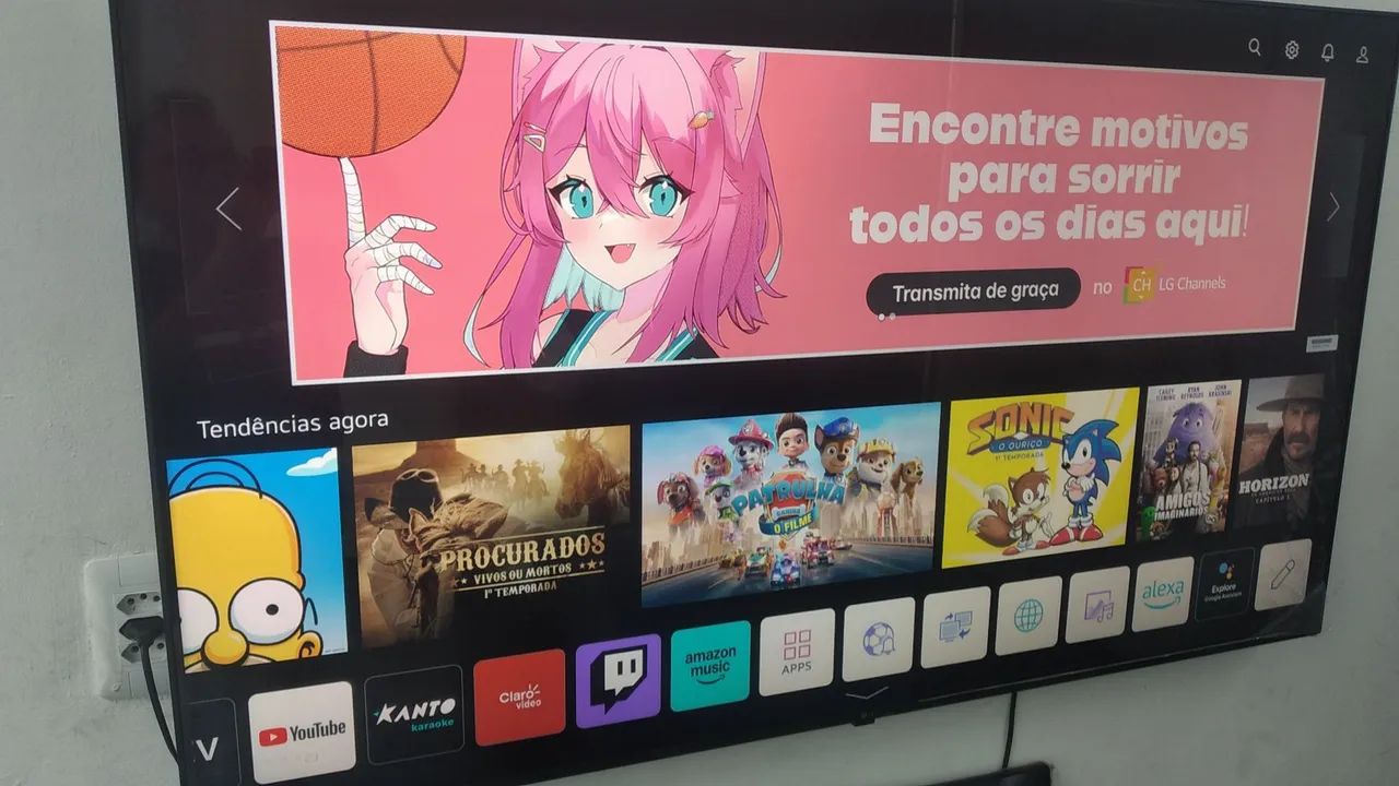Smart tv LG 50 polegadas 4K comando de voz controle Magic alexa 