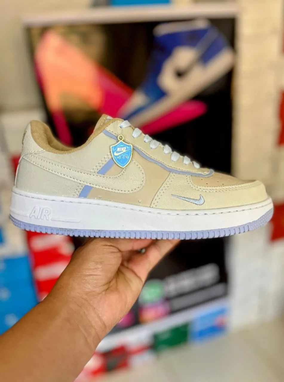 Tênis Bege com Azul Air Force a pronta entrega - Foto 5