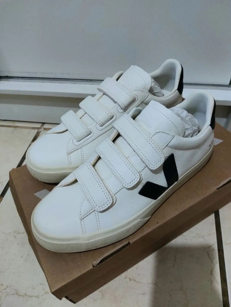 Tênis Veja Vert Recife Chromefree Leather Velcro